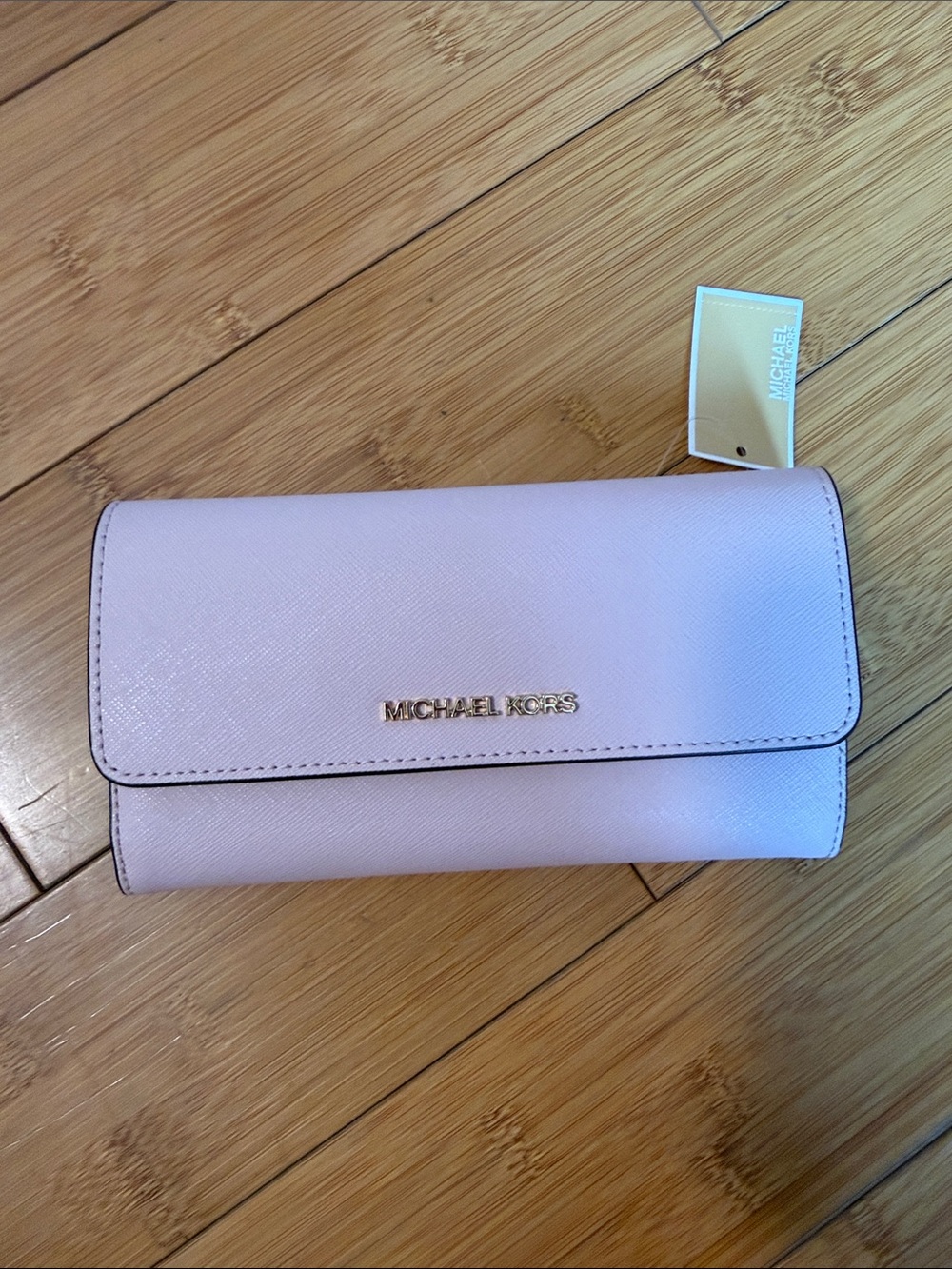 Michael Kors Light Pink Saffiano Leather Wallet